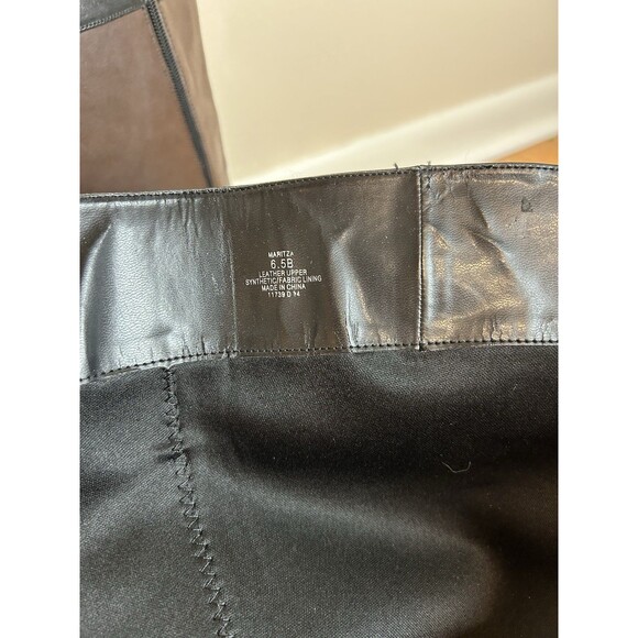 Lauren Ralph Lauren US 6.5 Maritza Leather Zip Up Knee High Riding Boots Buckle - Picture 6 of 6
